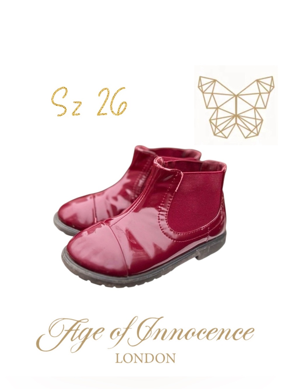 AOI Age of  innocence sz 26 burgundy PL Boots